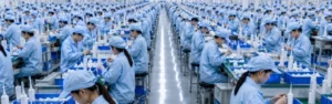 Water flosser components arranged for assembly and inspection